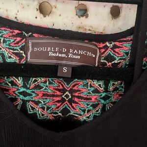 Double D Ranch Women's Black Embroidered and beaded  dress